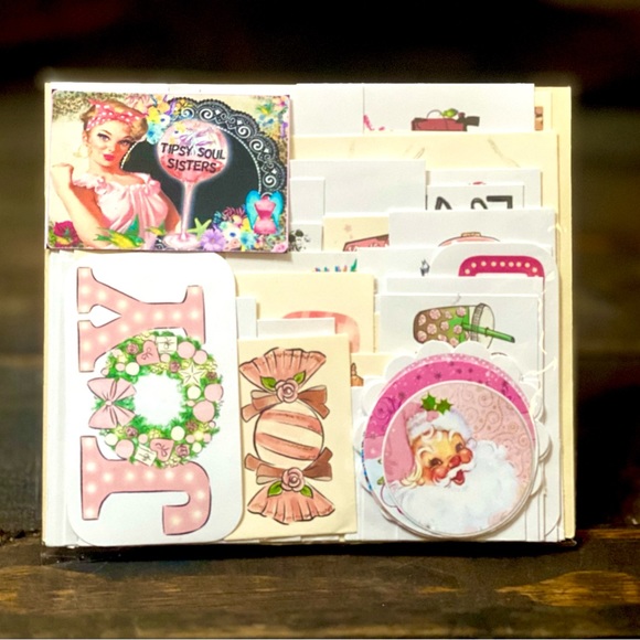 Pink Christmas Bag 1 - Collection Of 70 Junk Journal Inspiring & Sassy Sayings